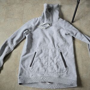 Lululemon Gray Cowl Neck Sweatshirt with Front Pocket